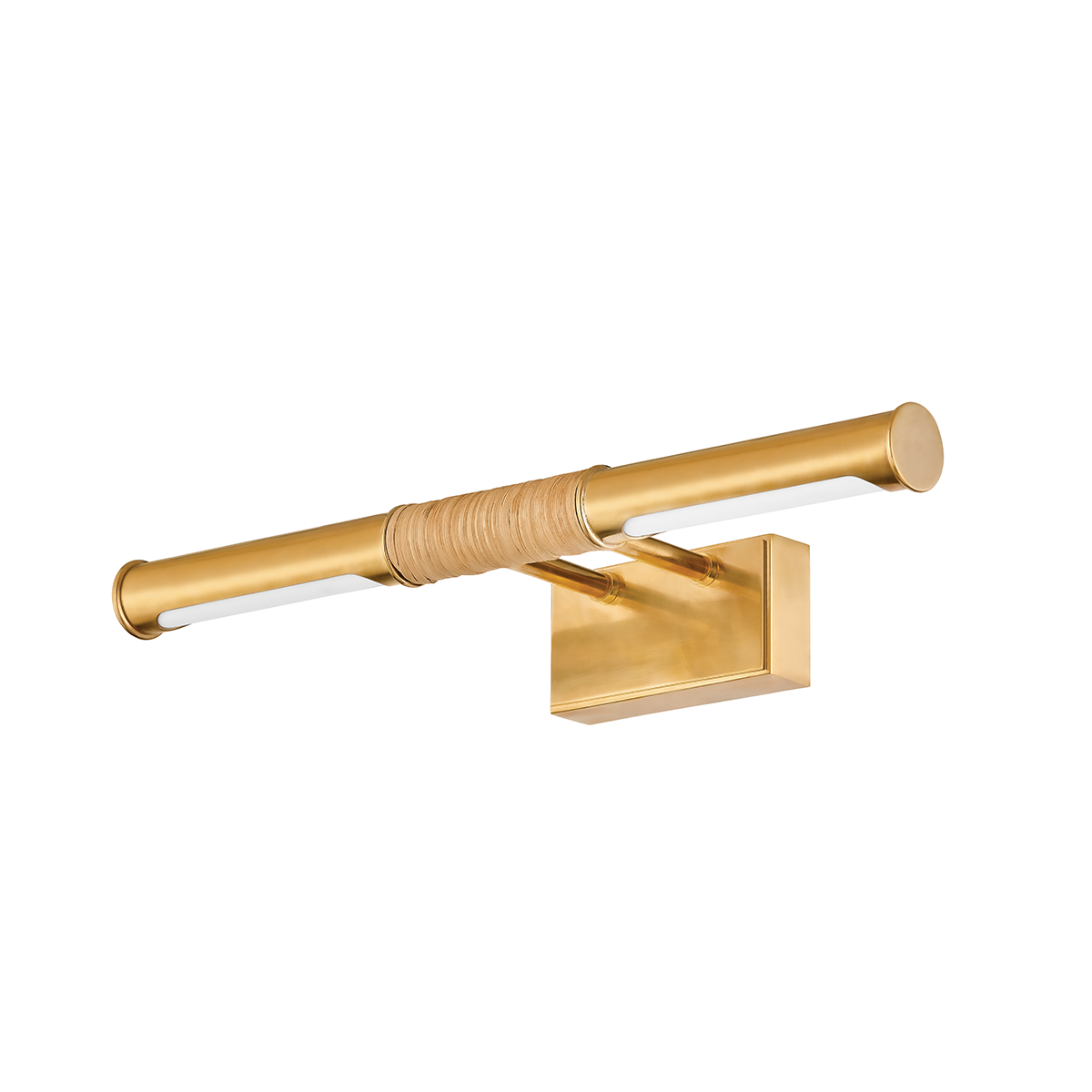 Hallstead Picture Light 18" in aged brass — a Hudson Valley picture light for gallery walls and reading nooks at Laurie Yapp Home.