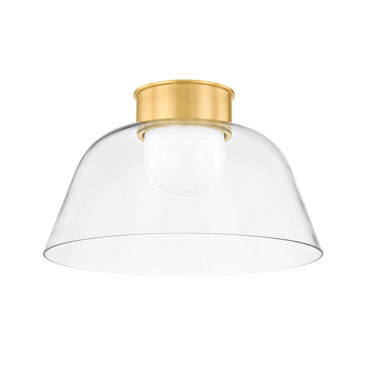 Lakeside Flush Mount 20" in aged brass — a Hudson Valley flush mount for hallways, bedrooms, and entryways at Laurie Yapp Home.