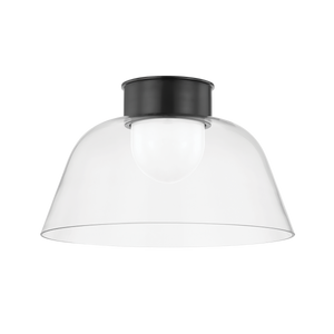 Lakeside Flush Mount 20" in dark bronze shown from a second angle to highlight the shade profile and mounting canopy.