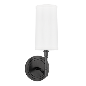 Dillon Wall Sconce 4.5" in bronze shown from a second angle to highlight the arm curve and shade silhouette.