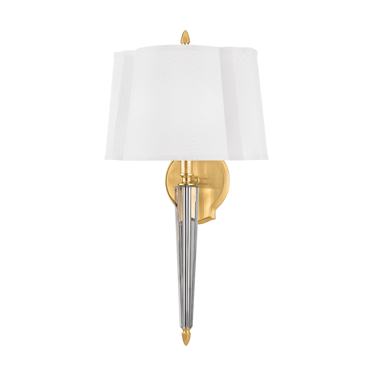 Oyster Bay Wall Sconce in aged brass — a Hudson Valley wall sconce for bathrooms, hallways, and living rooms at Laurie Yapp Home.