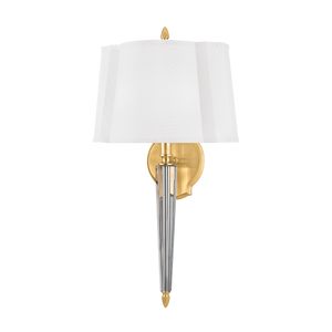 Oyster Bay Wall Sconce in aged brass — a Hudson Valley wall sconce for bathrooms, hallways, and living rooms at Laurie Yapp Home.