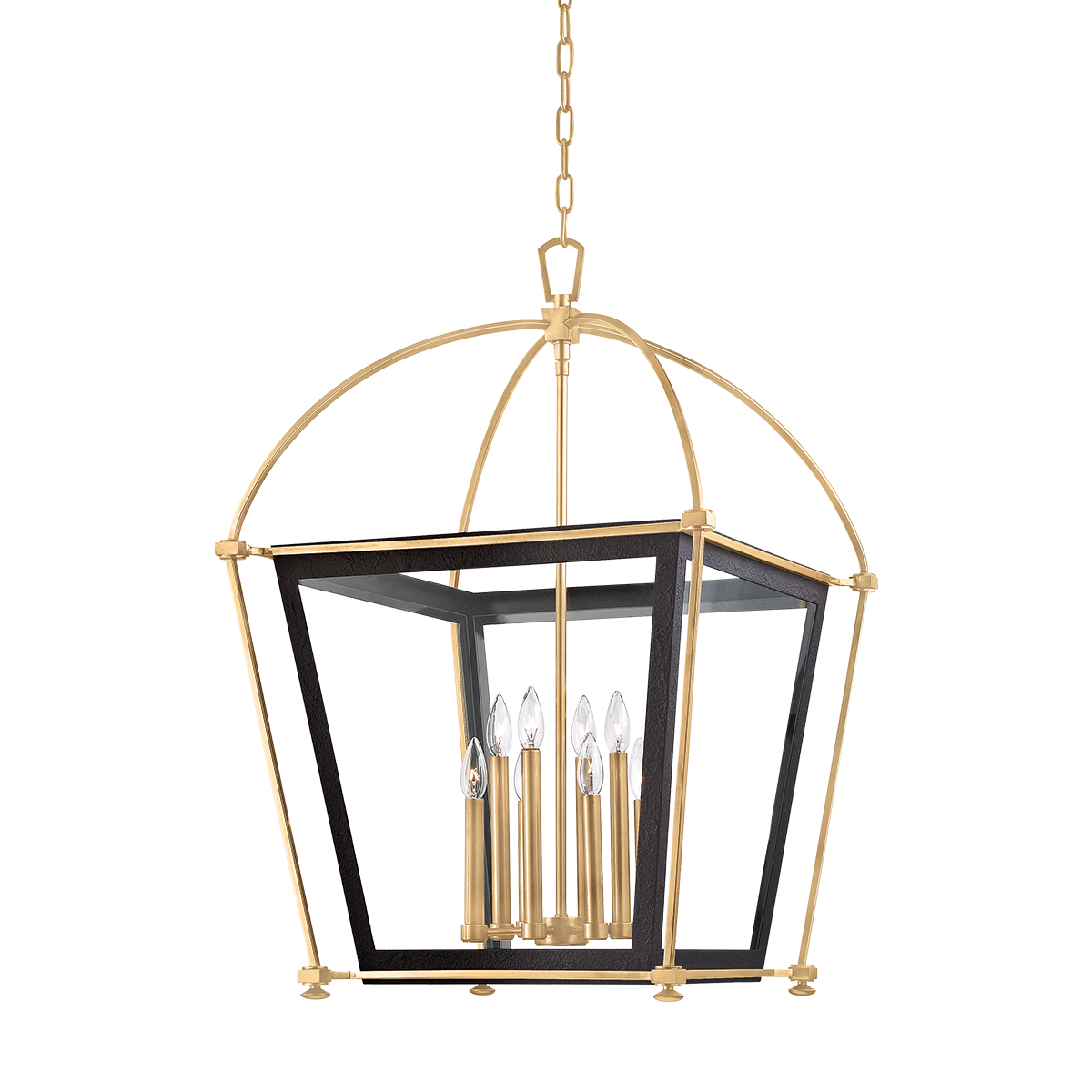 Hollis Lantern 0" in aged brass — a Hudson Valley lantern for entries, foyers, and covered porches at Laurie Yapp Home.