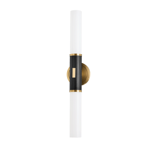 Crewe Wall Sconce 5" x 26.25" — a Hudson Valley wall sconce for bathrooms, hallways, and living rooms at Laurie Yapp Home.