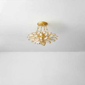 Vittoria Semi Flush shown from the front to reveal the shade profile and mounting canopy.