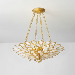 Close-up of the Vittoria Chandelier 24" showing the frame, arms, and shade detail.