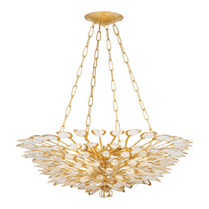 Vittoria Chandelier 32" — a Corbett chandelier for dining rooms, entries, and living rooms at Laurie Yapp Home.