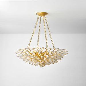 Vittoria Chandelier 32" shown from a second angle to highlight the frame, arms, and shade detail.