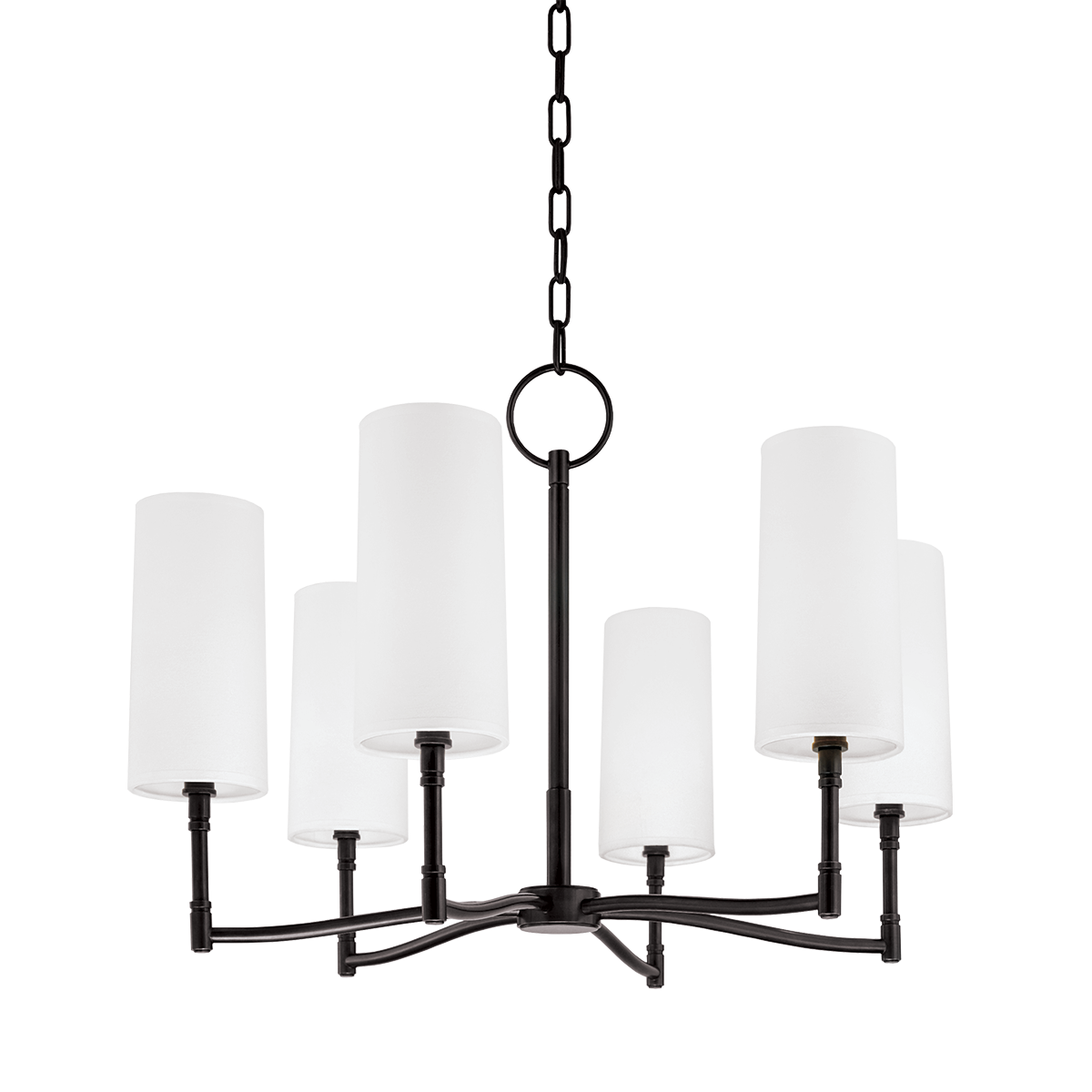 Dillon Chandelier 25" in bronze shown from a second angle to highlight the frame, arms, and shade detail.