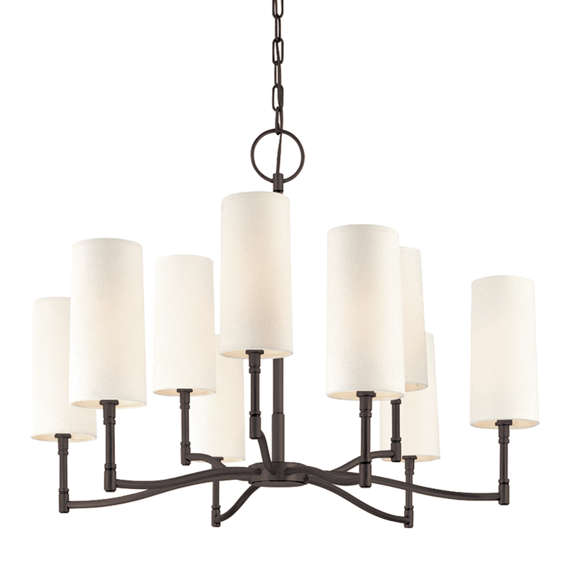 Dillon Chandelier 30" in aged brass — a Hudson Valley chandelier for dining rooms, entries, and living rooms at Laurie Yapp Home.