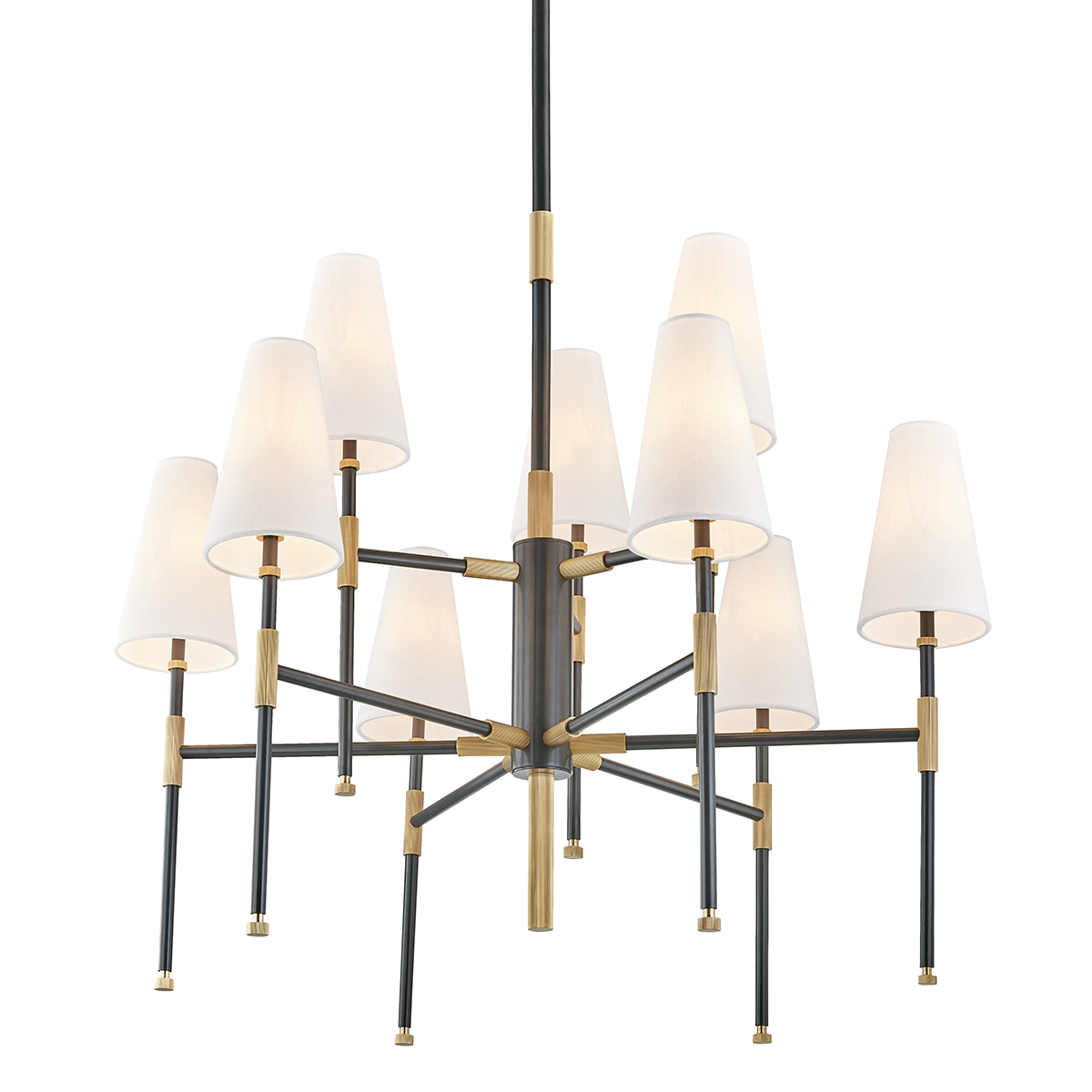 Bowery Chandelier 34" — a Hudson Valley chandelier for dining rooms, entries, and living rooms at Laurie Yapp Home.
