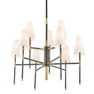 Bowery Chandelier 34" — a Hudson Valley chandelier for dining rooms, entries, and living rooms at Laurie Yapp Home.
