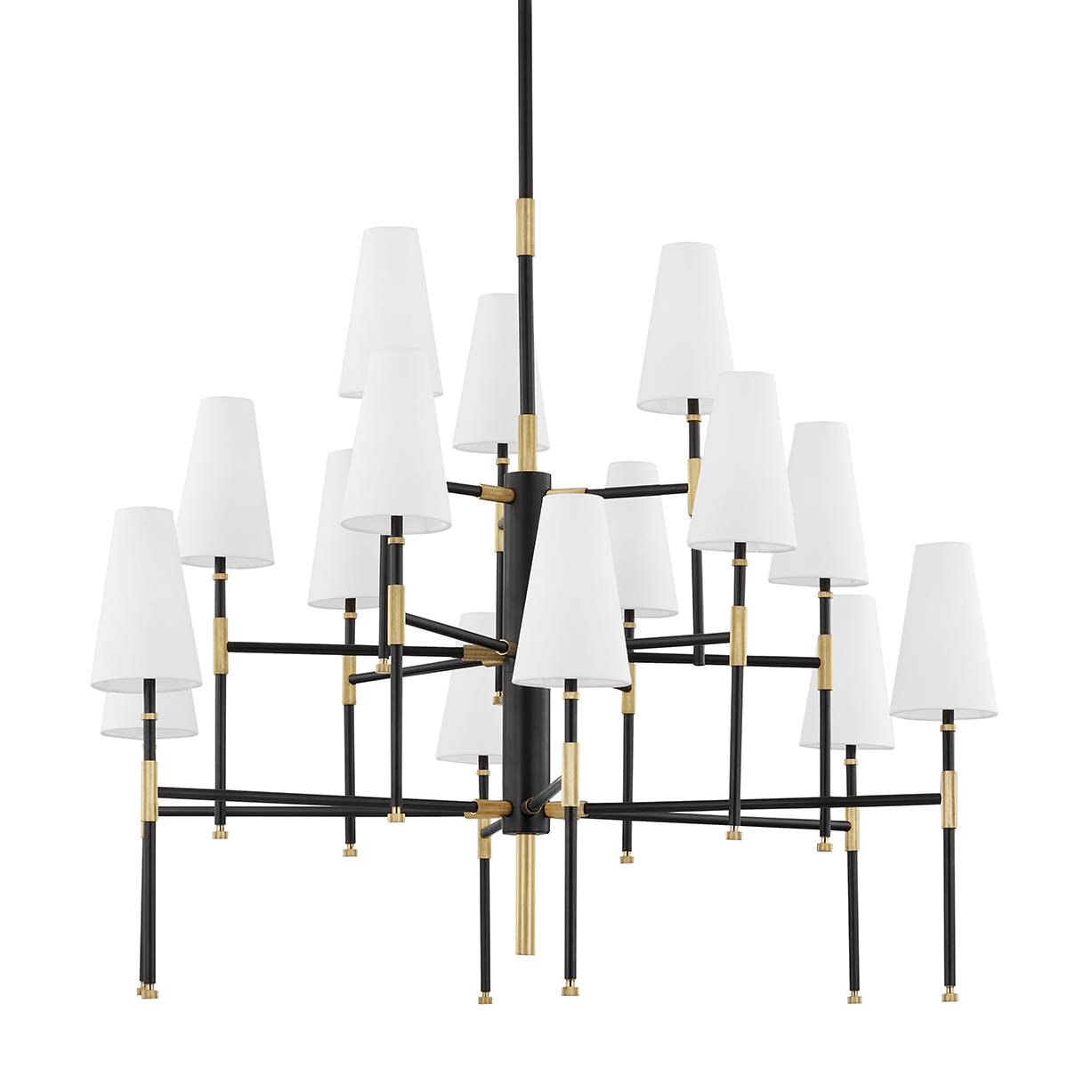 Bowery Chandelier 48" — a Hudson Valley chandelier for dining rooms, entries, and living rooms at Laurie Yapp Home.