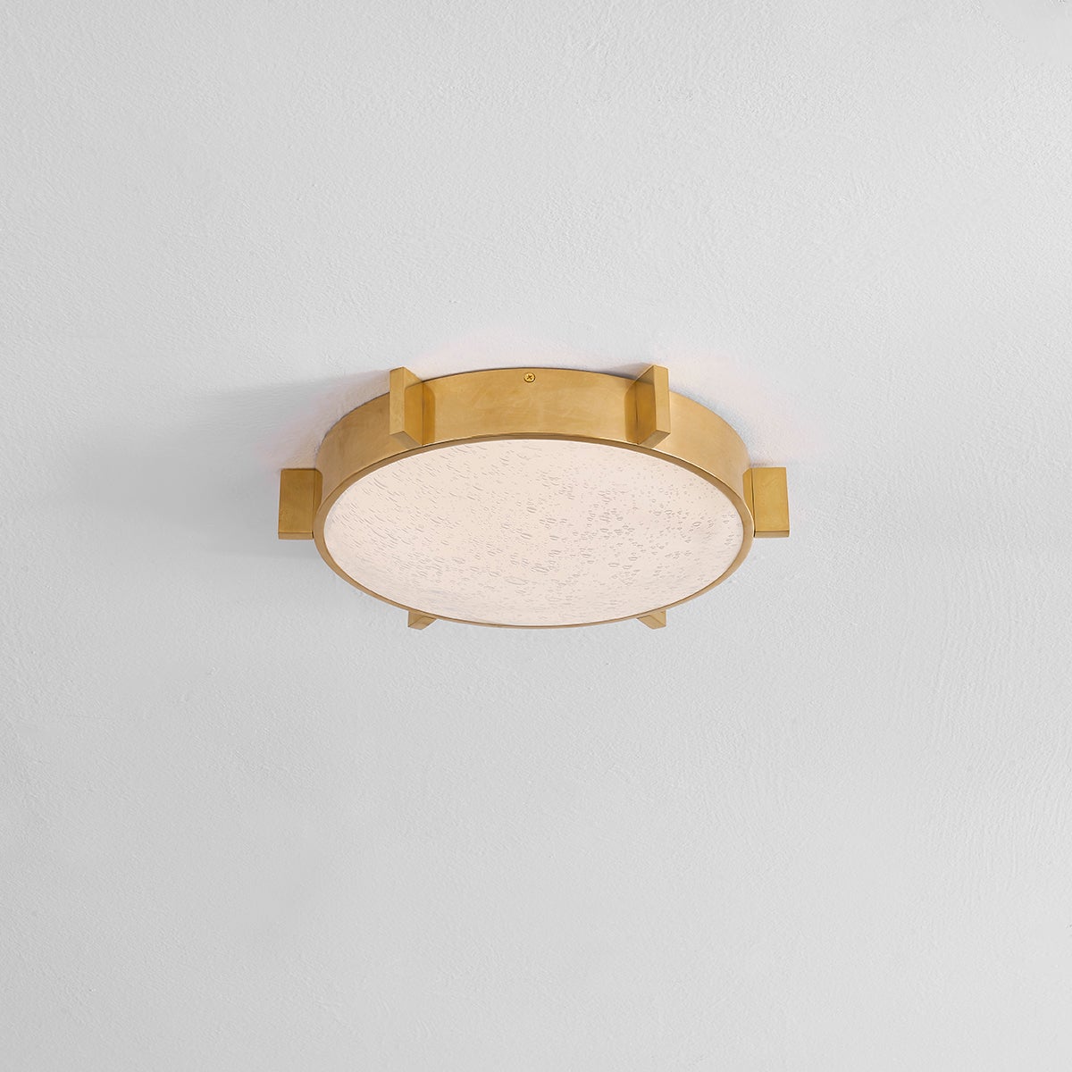 Close-up of the Ansonia Flush Mount showing the shade profile and mounting canopy.