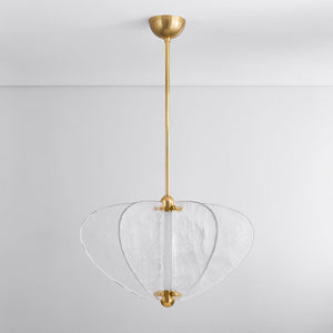 Freya Chandelier shown from the front to reveal the frame, arms, and shade detail.
