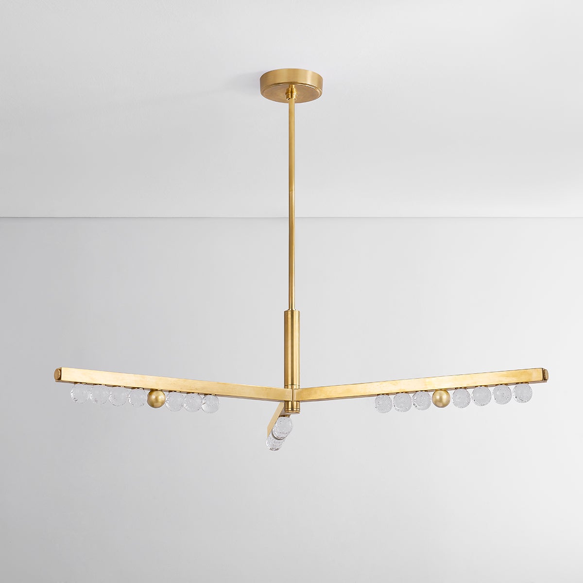 Annecy Chandelier shown from a second angle to highlight the frame, arms, and shade detail.
