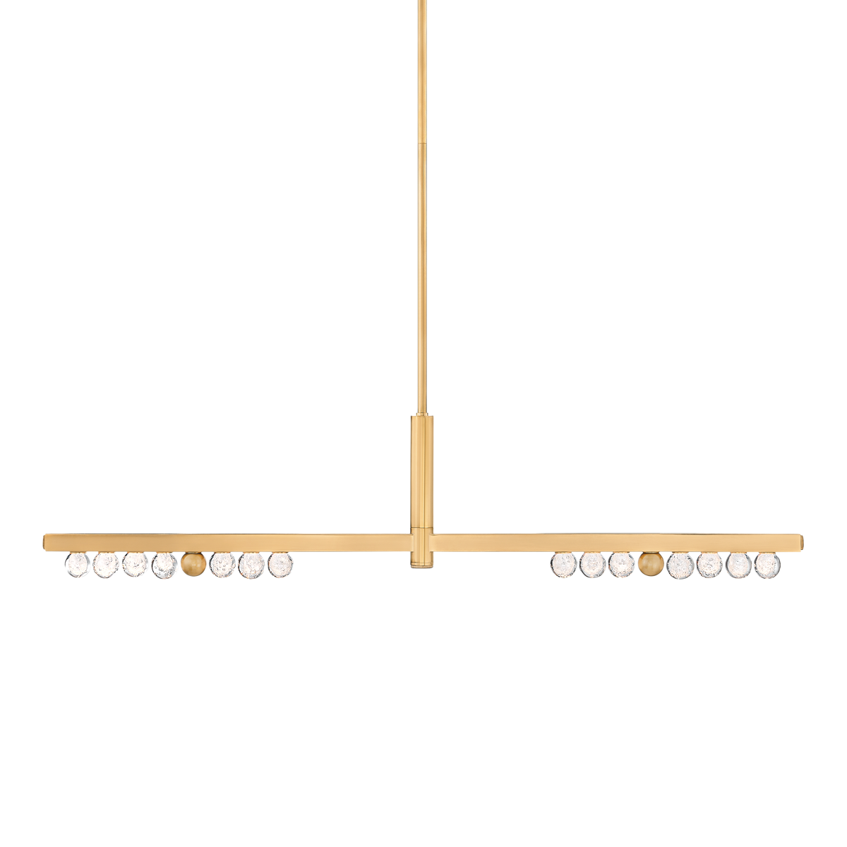 Annecy Linear — a Corbett linear for dining rooms, kitchen islands, and long consoles at Laurie Yapp Home.