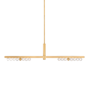Annecy Linear — a Corbett linear for dining rooms, kitchen islands, and long consoles at Laurie Yapp Home.