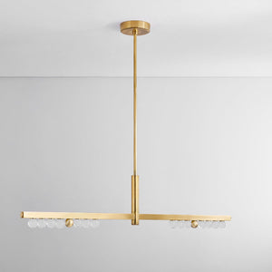 Annecy Linear shown from the front to reveal the extended frame and shade array.