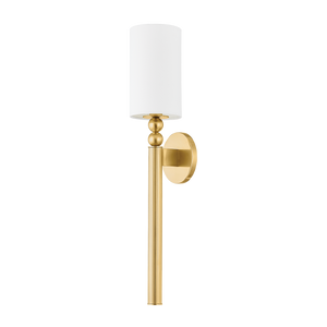 Lakeport Wall Sconce in aged brass — a Hudson Valley wall sconce for bathrooms, hallways, and living rooms at Laurie Yapp Home.