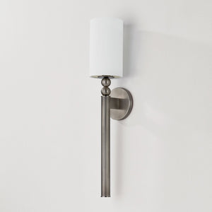 Close-up of the Lakeport Wall Sconce showing the arm curve and shade silhouette.