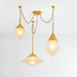 Angelique Chandelier 58" shown from the front to reveal the frame, arms, and shade detail.