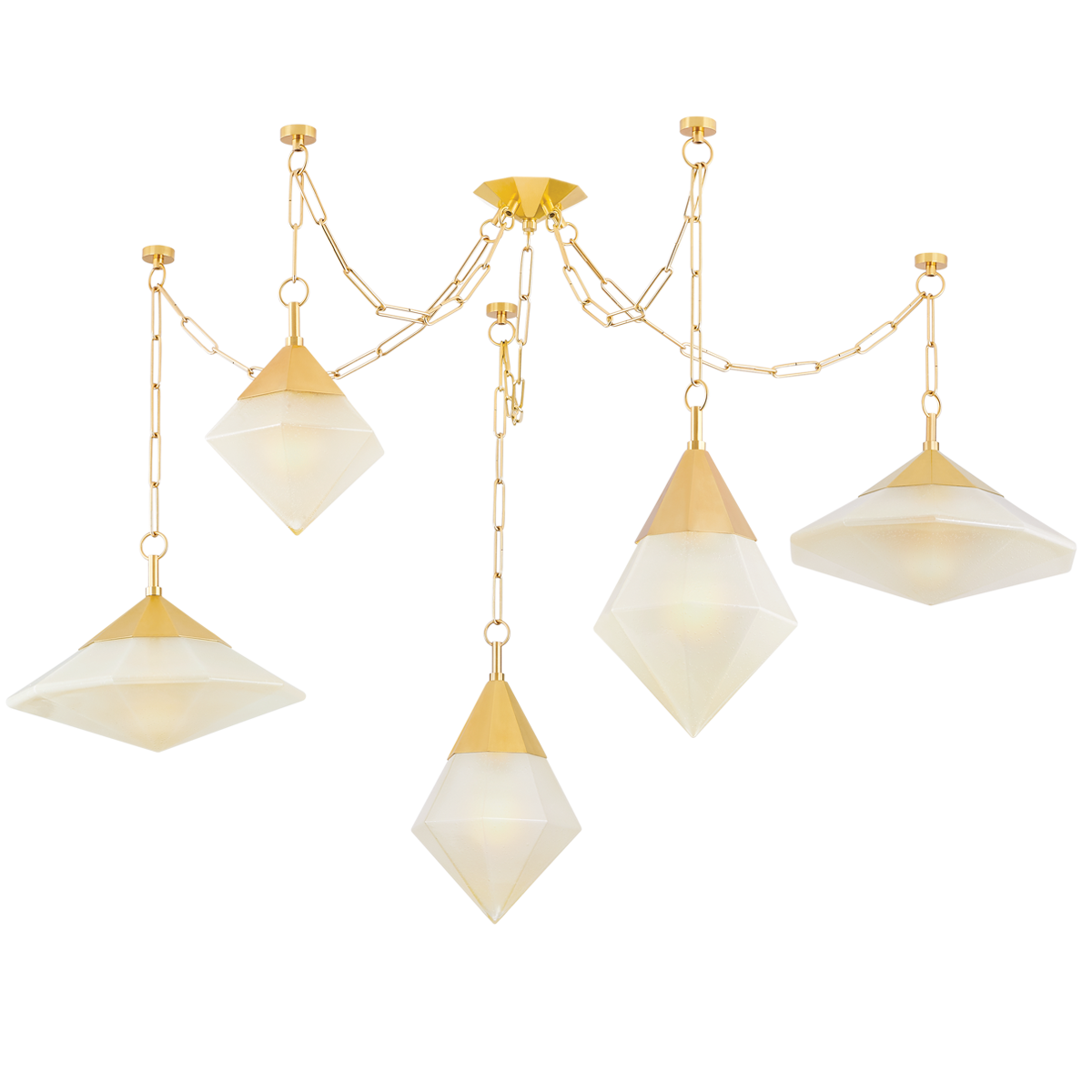 Angelique Chandelier 58.5" — a Corbett chandelier for dining rooms, entries, and living rooms at Laurie Yapp Home.