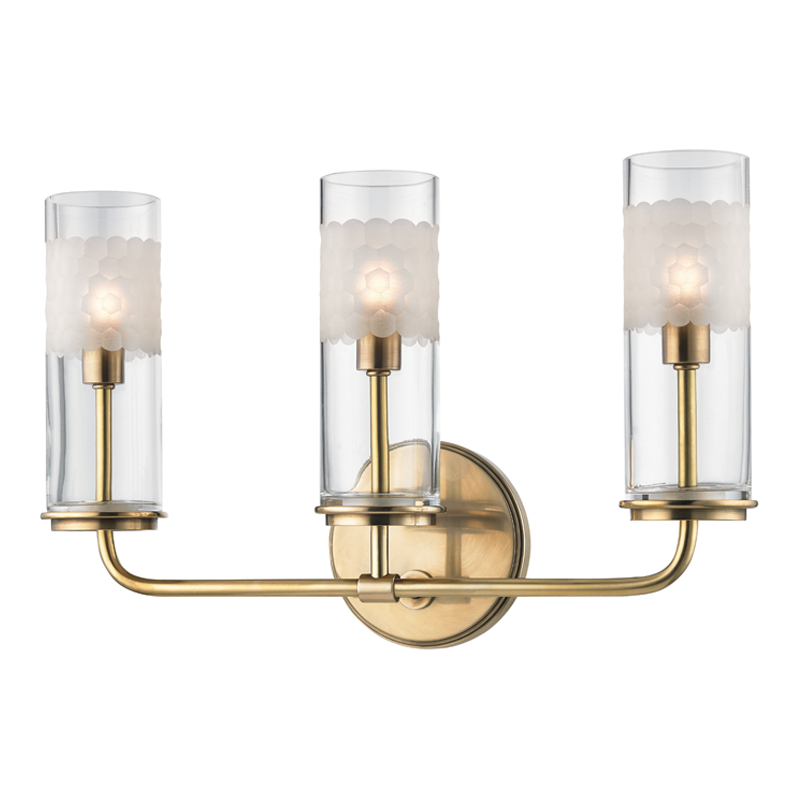 Wentworth Bath & Vanity 16.25" in aged brass — a Hudson Valley bath and vanity for bathrooms and powder rooms at Laurie Yapp Home.