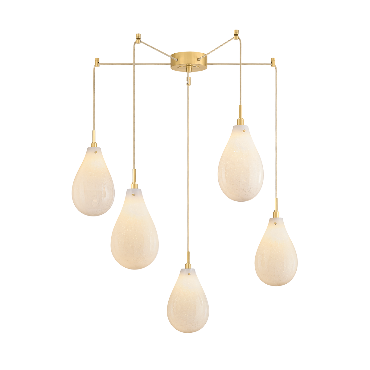 Ironwood Chandelier 30" x 14" in aged brass — a Hudson Valley chandelier for dining rooms, entries, and living rooms at Laurie Yapp Home.