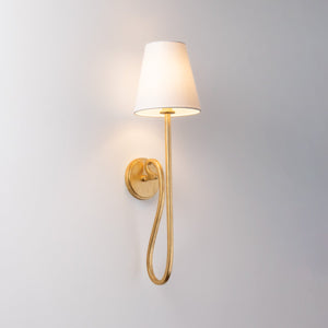 Elmhurst Wall Sconce shown from the front to reveal the arm curve and shade silhouette.