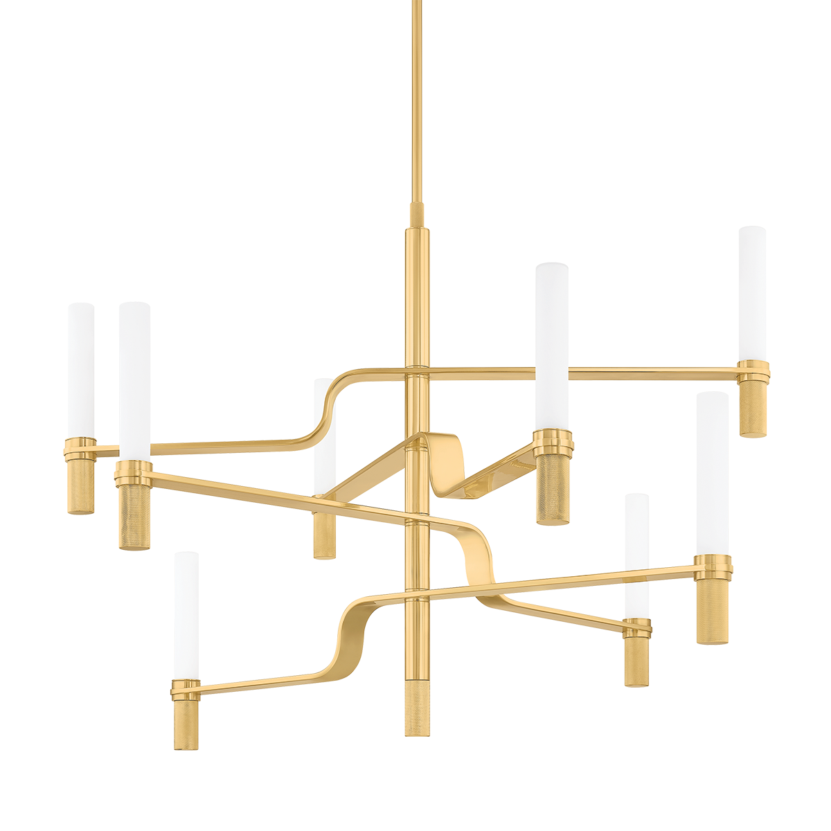 Allentown Chandelier in aged brass — a Hudson Valley chandelier for dining rooms, entries, and living rooms at Laurie Yapp Home.