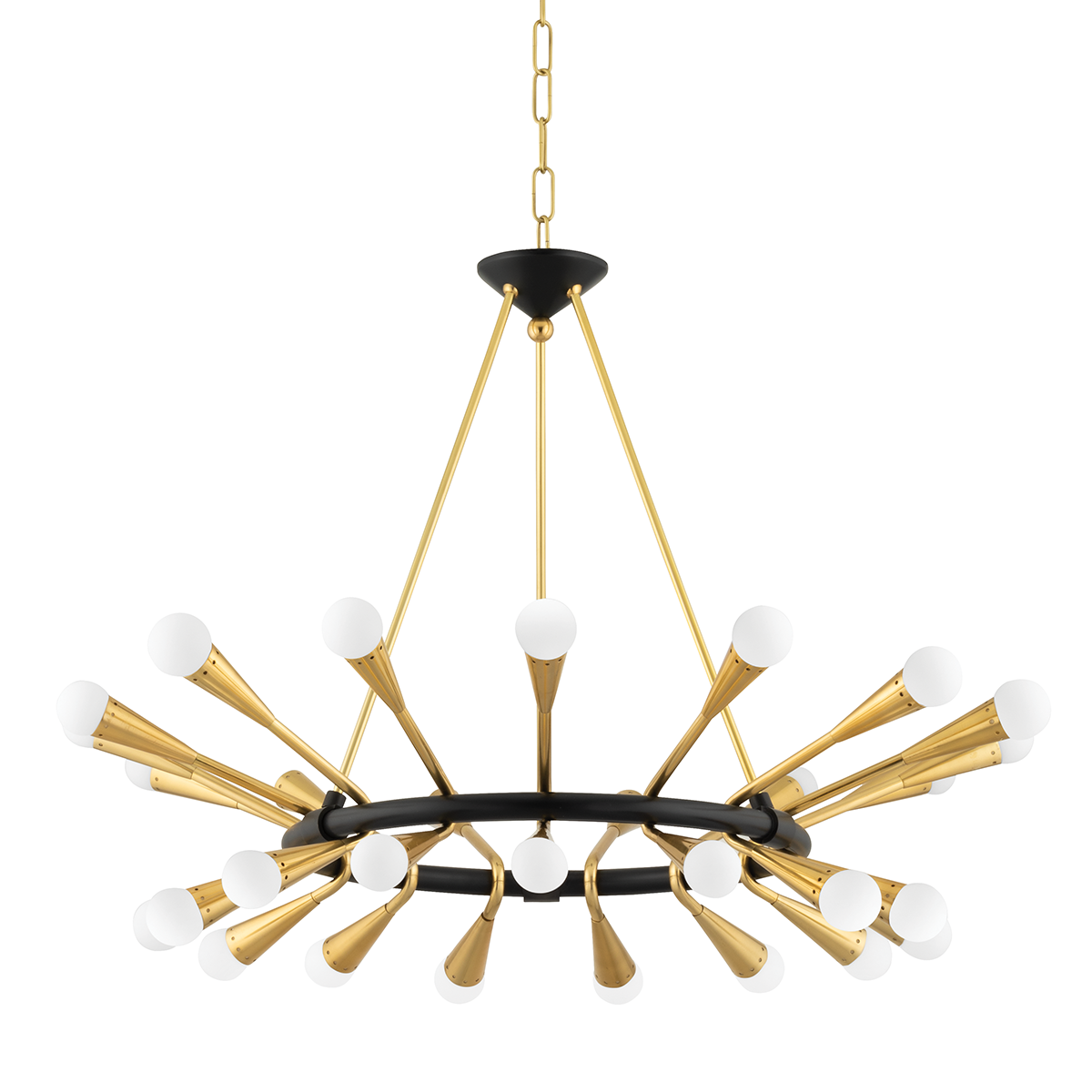 Aries Chandelier — a Corbett chandelier for dining rooms, entries, and living rooms at Laurie Yapp Home.