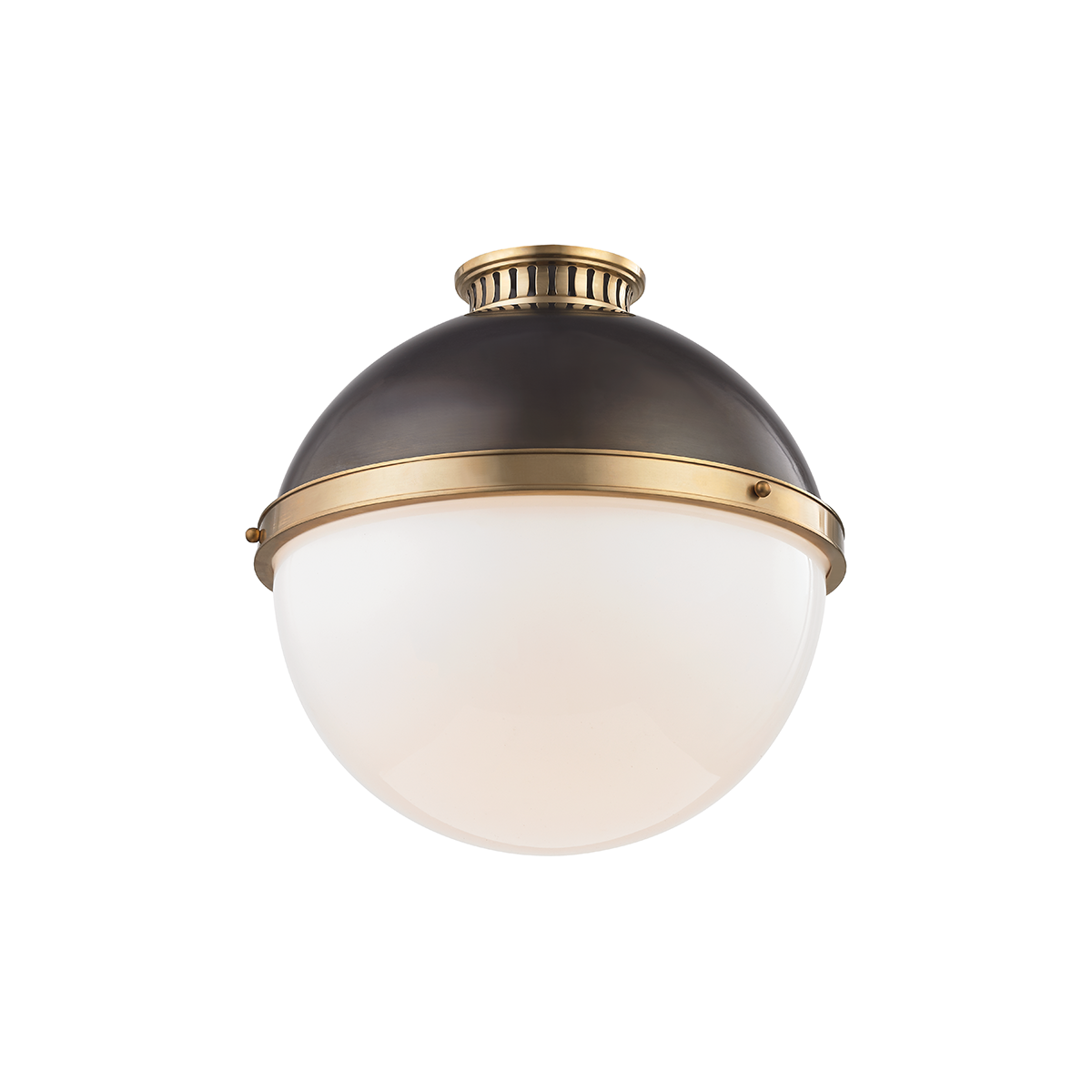 Latham Flush Mount 14.75" — a Hudson Valley flush mount for hallways, bedrooms, and entryways at Laurie Yapp Home.