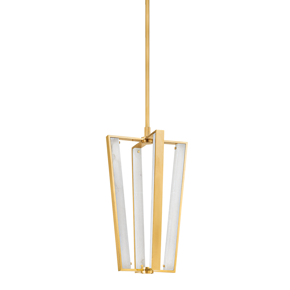 Edgemere Pendant 16" in aged brass — a Hudson Valley pendant for kitchens, entries, and dining rooms at Laurie Yapp Home.