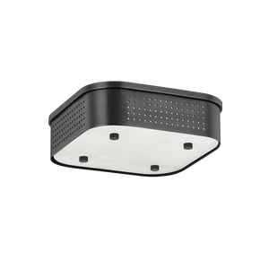 Madison Square Flush Mount in dark bronze shown from a second angle to highlight the shade profile and mounting canopy.