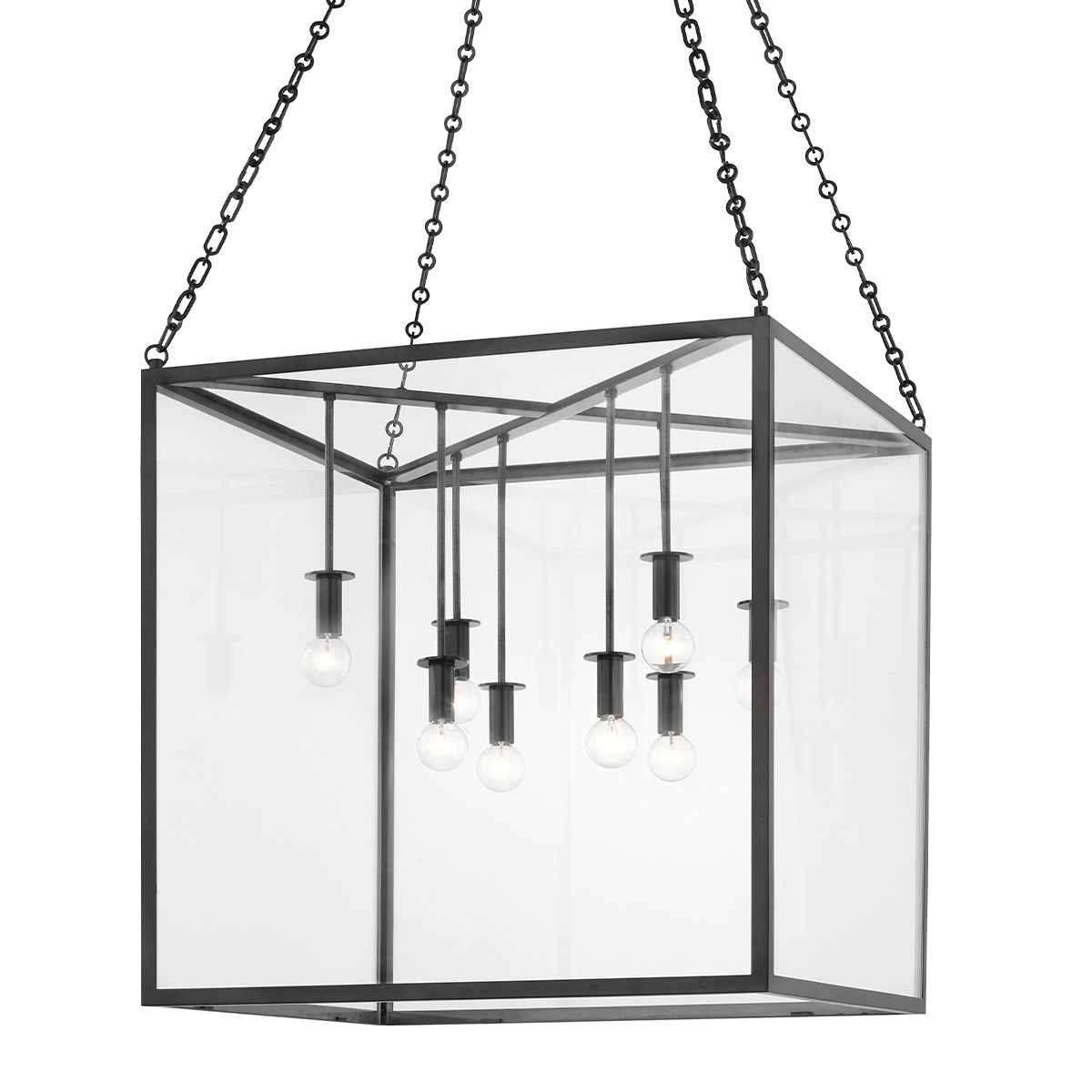 Catskill Lantern 24" in aged brass — a Hudson Valley lantern for entries, foyers, and covered porches at Laurie Yapp Home.
