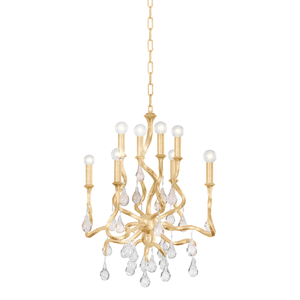 Aveline Chandelier 22" shown from a second angle to highlight the frame, arms, and shade detail.