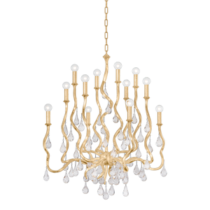 Aveline Chandelier 33.25" shown from a second angle to highlight the frame, arms, and shade detail.