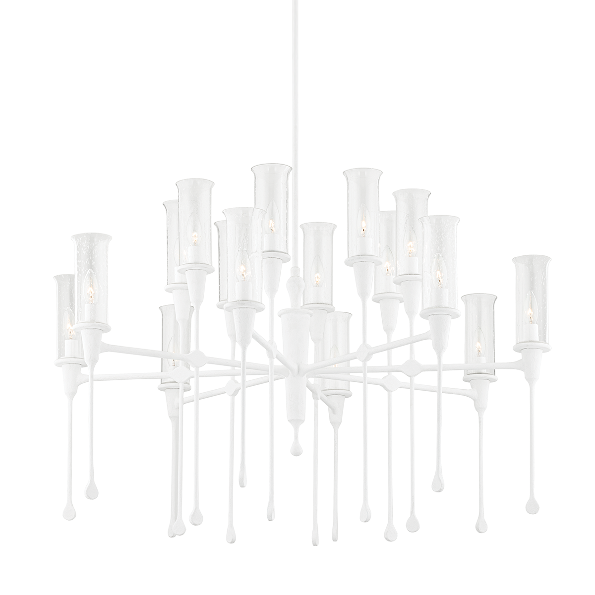 Chisel Chandelier 41.25" shown from a second angle to highlight the frame, arms, and shade detail.