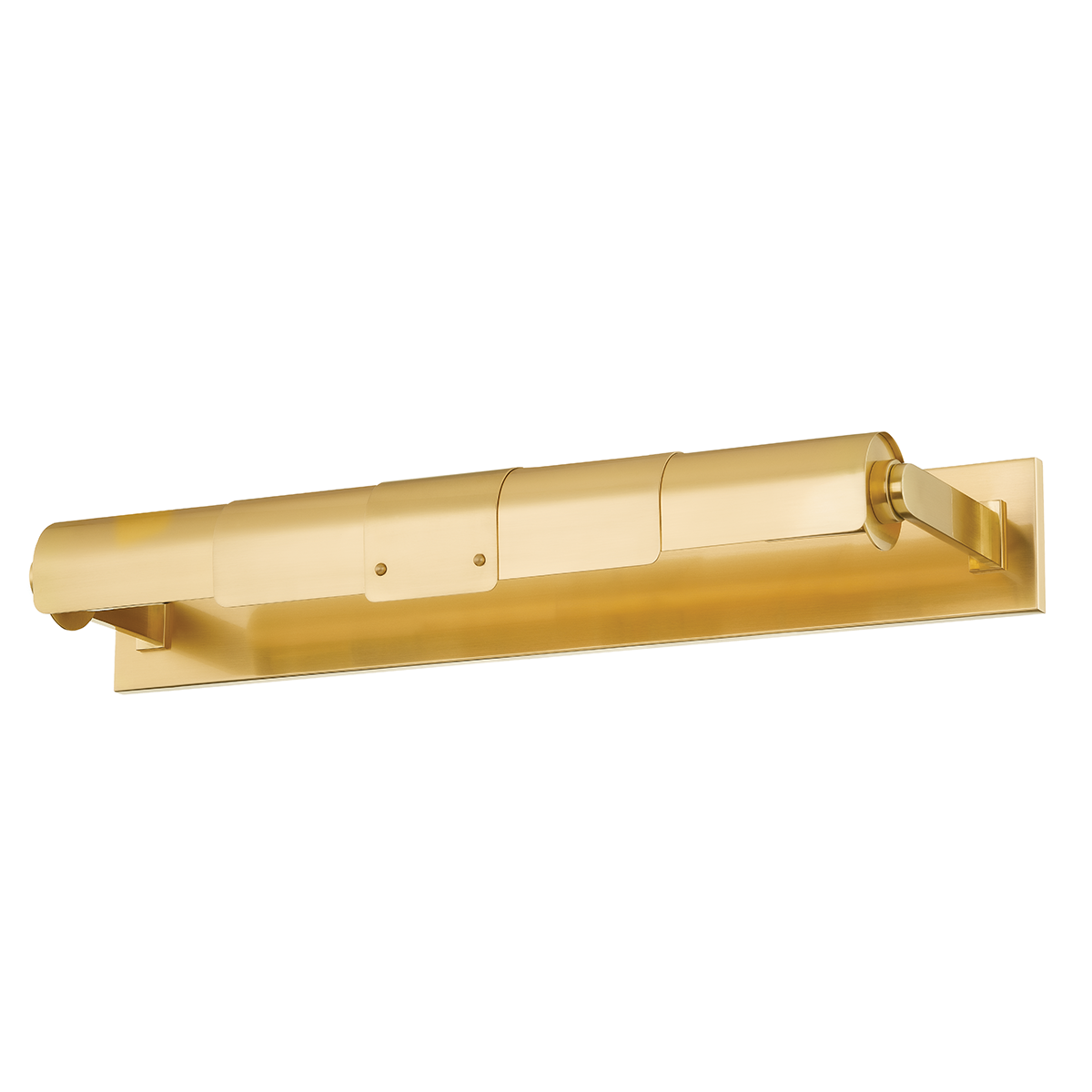 Oneonta Picture Light 24" in aged brass — a Hudson Valley picture light for gallery walls and reading nooks at Laurie Yapp Home.
