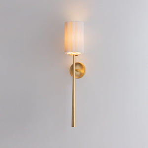 Sterling Wall Sconce shown from the front to reveal the arm curve and shade silhouette.