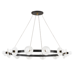 Austen Chandelier 40" x 4.75" shown from a second angle to highlight the frame, arms, and shade detail.