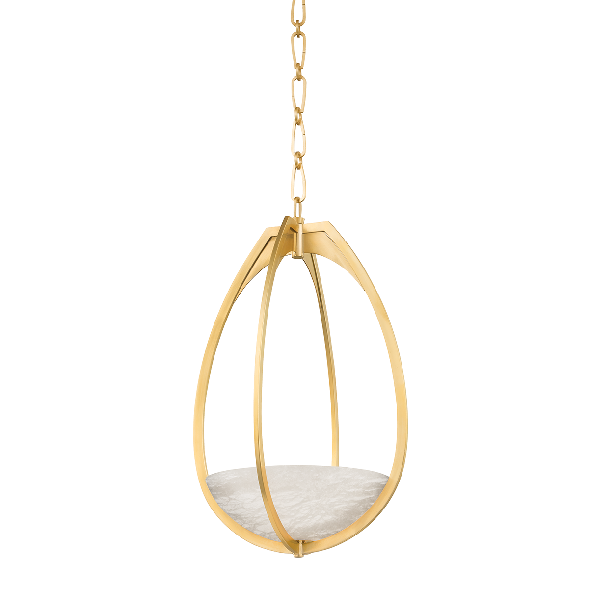 Lloyd Pendant 13.75" in aged brass — a Hudson Valley pendant for kitchens, entries, and dining rooms at Laurie Yapp Home.