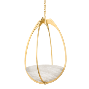 Lloyd Pendant 18.5" in aged brass — a Hudson Valley pendant for kitchens, entries, and dining rooms at Laurie Yapp Home.