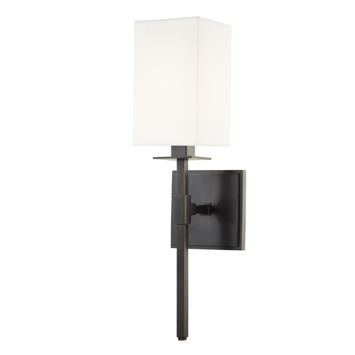 Taunton Wall Sconce in bronze shown from a second angle to highlight the arm curve and shade silhouette.
