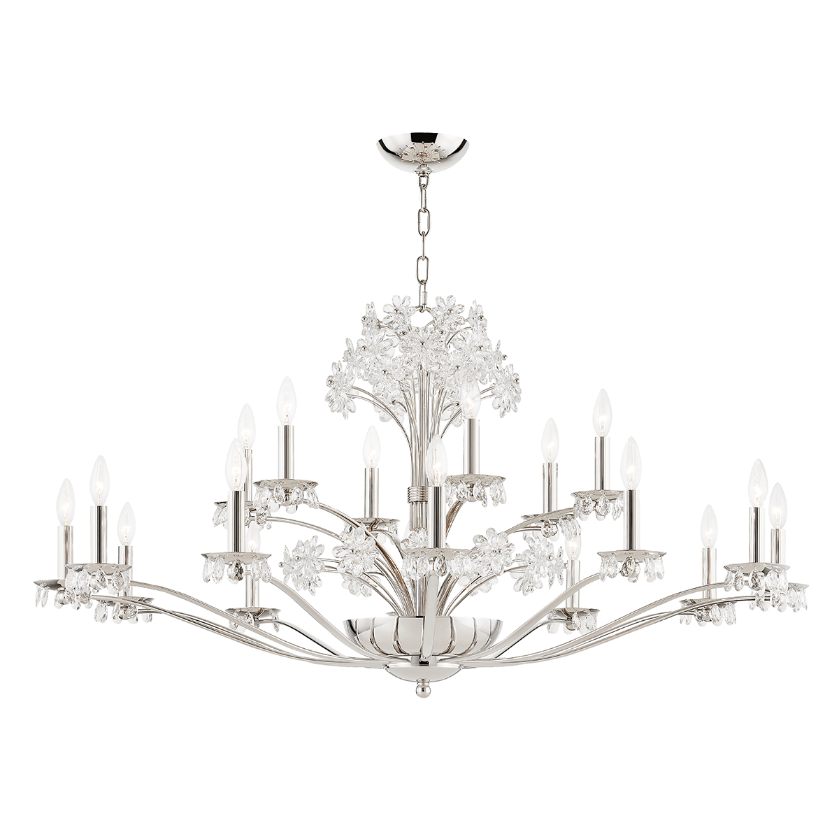 Beaumont Chandelier 48" in aged brass — a Hudson Valley chandelier for dining rooms, entries, and living rooms at Laurie Yapp Home.