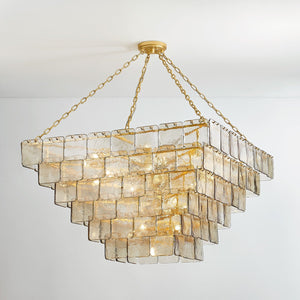 Regal Chandelier 47.75" shown from the front to reveal the frame, arms, and shade detail.