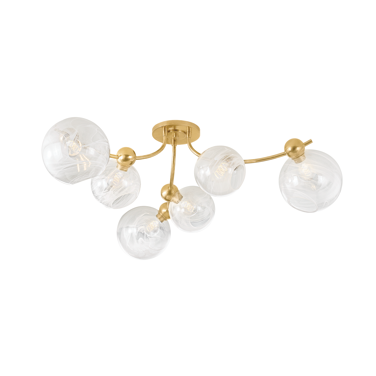 Astraia Semi Flush — a Corbett flush mount for hallways, bedrooms, and entryways at Laurie Yapp Home.