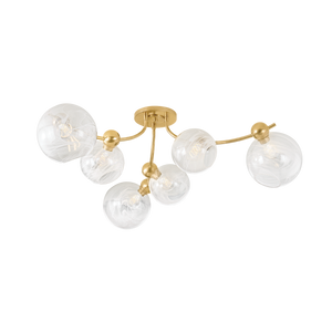 Astraia Semi Flush — a Corbett flush mount for hallways, bedrooms, and entryways at Laurie Yapp Home.