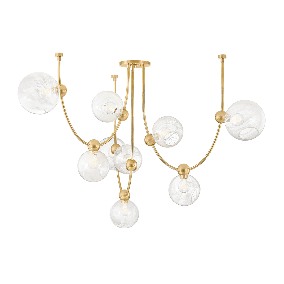 Astraia Chandelier — a Corbett chandelier for dining rooms, entries, and living rooms at Laurie Yapp Home.